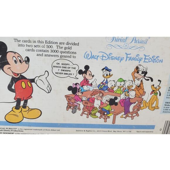 VTG 1985 Trivial Pursuit Walt Disney Family Edition Subsidiary Card Set No 105 - Picture 4 of 8
